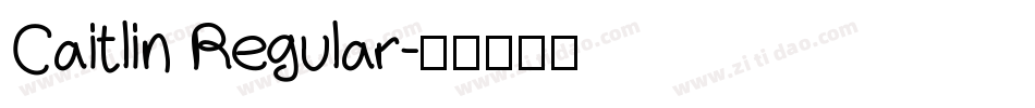 Caitlin Regular字体转换